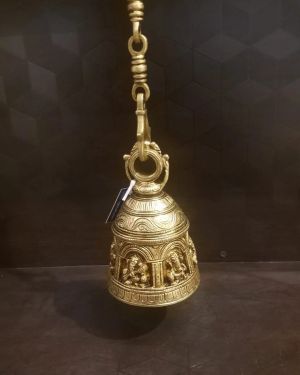 Brass Antique Bell Large Idol 30″