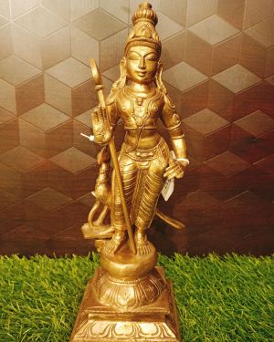 Brass Panchaloha Murugan Idol 12″ / Pure & Antique