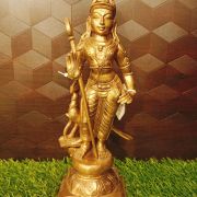 Brass Panchaloha Murugan Idol 12″ / Pure & Antique