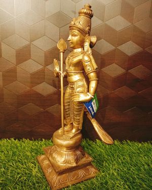 Brass Panchaloha Murugan Idol 12″ / Pure & Antique