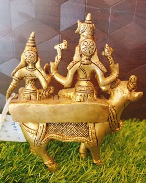 Brass Shiva Parvathi With Arch Statue 6″