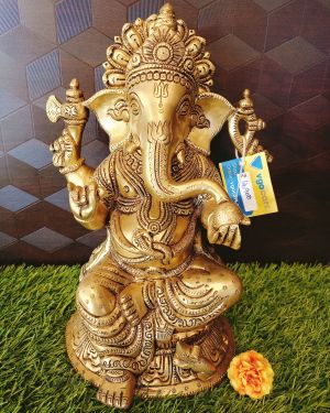 Art Ganesha | Brass God Statue | Pure & Antique 11″