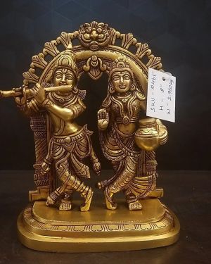 Brass Radha Krishna Idol 8″ / Pure & Antique