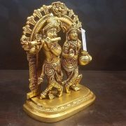 Brass Radha Krishna Idol 8″ / Pure & Antique