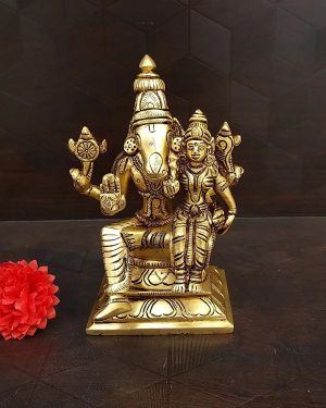 Brass Lakshmi Hayagreevar Idol- 6″