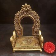 Brass Thiruvachi With Amman On Both Side 7.5″ , Pure & Antique