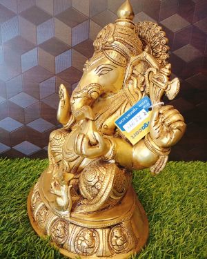 Fine Art Big Ganesha | Brass God Idol | Pure & Antique