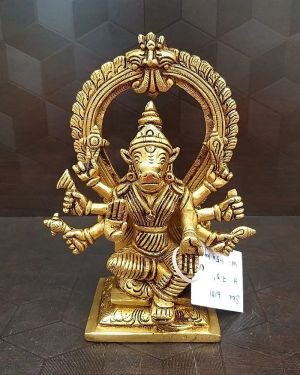 Brass Varahi Amman With Arch , Pure & Antique 7.5″