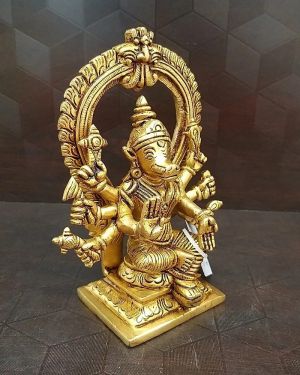 Brass Varahi Amman With Arch , Pure & Antique 7.5″