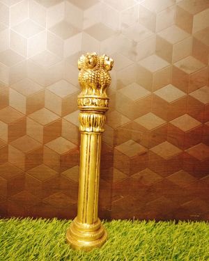 Brass Ashoka Pillar  , Pure & Antique Finish 12″