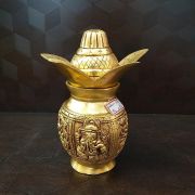 Brass Auspicious Kalasam With Vinayagar Design / Pure & Antique