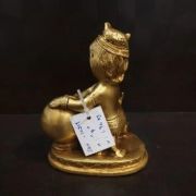 Brass Baby Krishna With Butter Pot Statue 7″