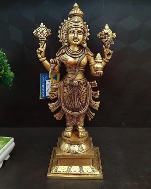 Brass dhanathiri idol , pure & Antique 12″