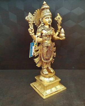 Brass dhanathiri idol , pure & Antique 12″