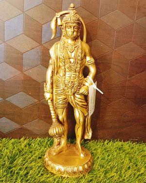 Brass Big Hanuman Idol , Pure & Antique 10.5″