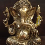 Buy Brass Black Antique Ganesha Idol 7″ for Pooja,Gifts Online at Best Price Coimbatore,India