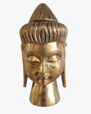 Brass Buddha Face Idol Decor 8.5″