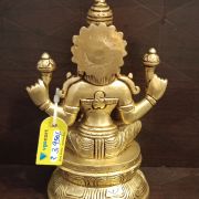 Buy Brass Godess Lakshmi with Coin Pot  Golden Finish  Idol 6″ goddess of wealth Online at best Price Coimbatore,India