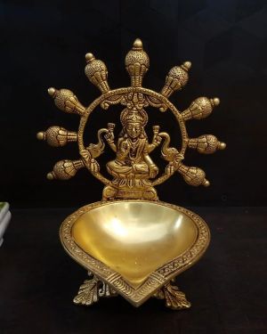 Brass Designer Gajalakshmi Diya 8″