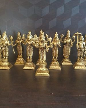 Brass Dhasavatharam Idol Set 6.5″