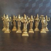 Brass Dhasavatharam Idol Set 6.5″