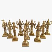 Brass Dhasavatharam Idol Set 6.5″