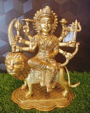 Brass Big Durga Amman Statue , Pure & Antique 10.5″