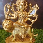 Brass Big Durga Amman Statue , Pure & Antique 10.5″