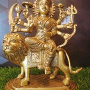 Brass Big Durga Amman Statue , Pure & Antique 10.5″