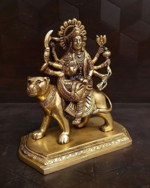 Brass Durgai Amman Matt Finish , Pure & Antique 5″