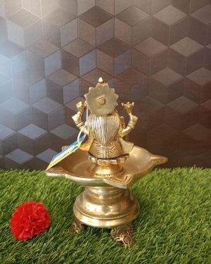 Buy Brass Five Face Lakshmi Diya Lamp8″