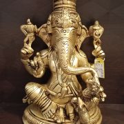 Brass Well Designed Ganesha 9″ antique finish Online at Best Price COimbatore,India