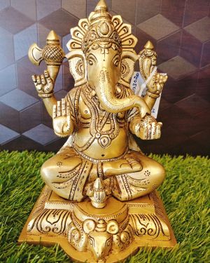 Ganesha With Kalasam | Brass God Idol | Pure & Antique