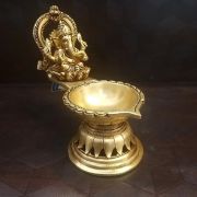 Brass Ganesha with Arch Diya Idol 7″