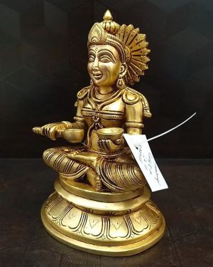 Brass God Annapoorani Statue , Pure & Antique 7″