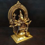 Brass Varahi Amman With Designer Arch Statue 9.5″ , Pure & Antique