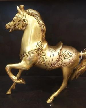 Brass Horse Big Idol 13″ / Pure & Antique