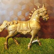 Brass Horse Idol 11″ Antique Finish