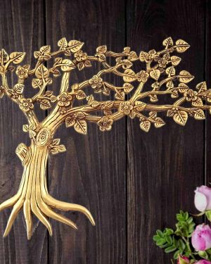 Brass Kalpavrirksha Tree Wall Hanging , Pure & Antique12″