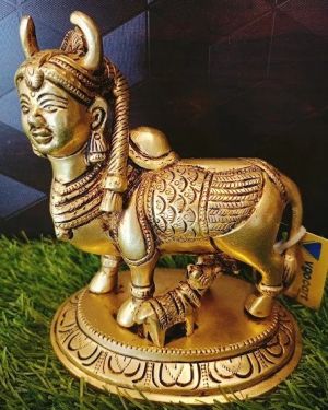 Brass Kamadhenu Statue 6″