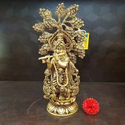 Pure Cow Krishna Under Tree 12″ / Pure & Antique