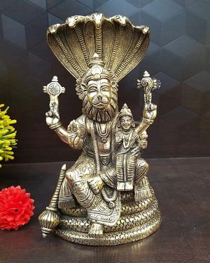 Brass Lakshmi Hayagreeva Narasimhar- 8″