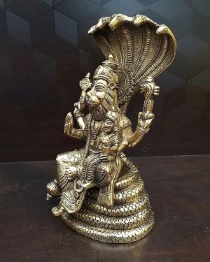 Brass Lakshmi Hayagreeva Narasimhar- 8″