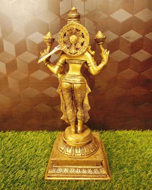 Brass Lakshmi For Wealth 13.5″ , Pure & Antique