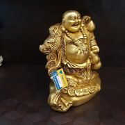 Brass Laughing Buddha Big Idol , Pure & Antique 10″