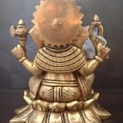 Brass Lotus Base Ganesha Idol , Pure & Antique