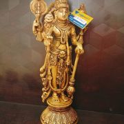 Brass Maha Vishnu Statue , Pure & Antique 12.5″