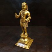 Brass Manikkavasakar Idol , Pure & Antique 9″