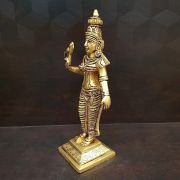 Brass Meenatchi Amman Statue , Pure & Antique 10″