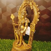 Brass Murugan With Arch / Pure & Antique 12″